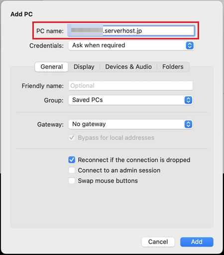 Add PC